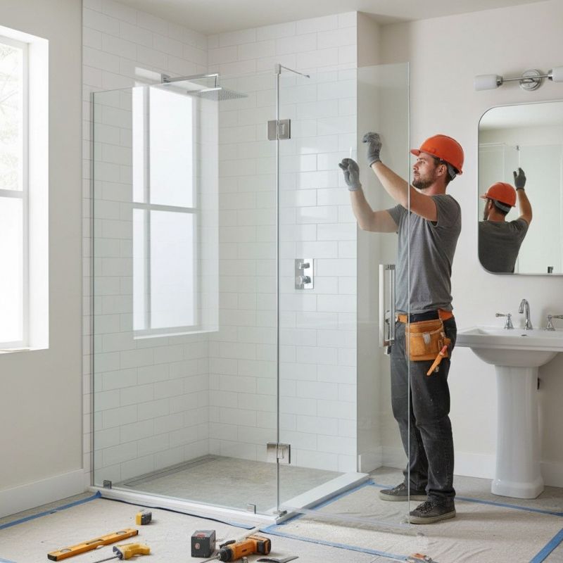 Glass Shower Door Installation in Longmont, CO